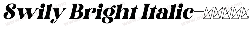 Swily Bright Italic字体转换